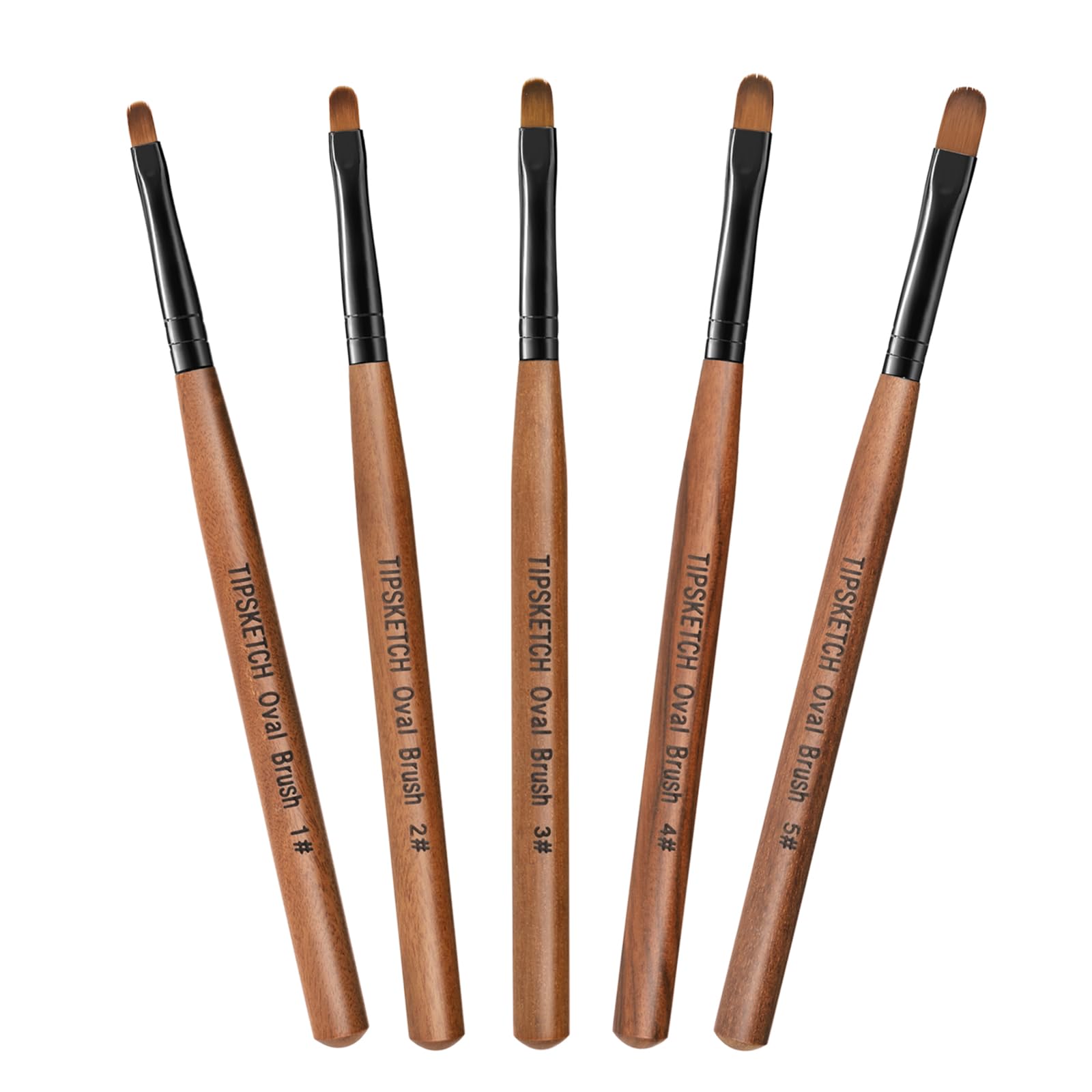 Gel Nail Brush, 5Pcs Poly Extension Gel Brush For Builder Nail Gel French Manicure Tools for Salon at Home DIY Manicure with Tips Builder Brush