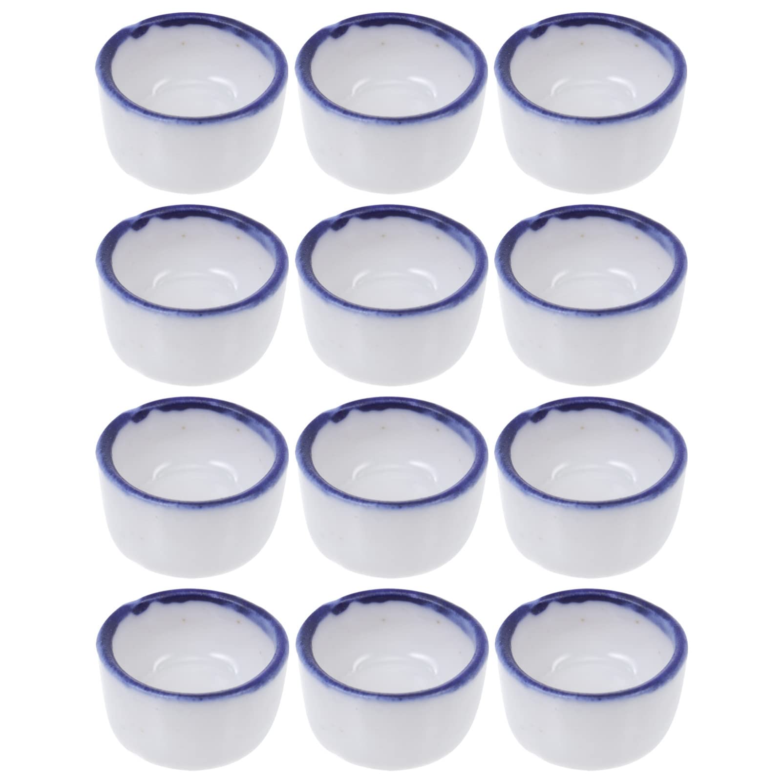 SEWOART 12Pcs Small Ceramic Reptile Drinking Basins for Spiders Durable Water Feeders Reptile Pet Supplies Reliable Drinking Container for Small Pets