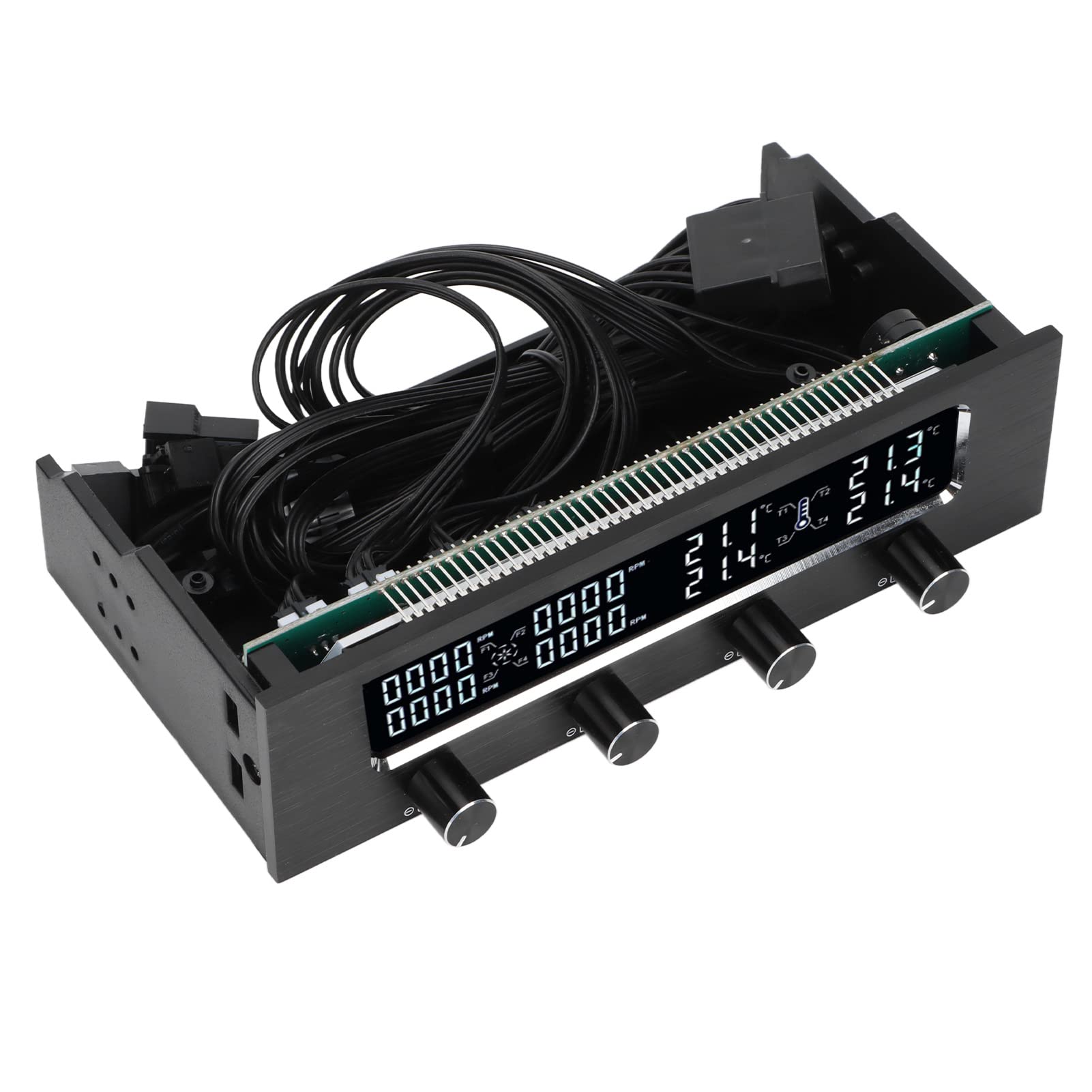 Contrôleur de vitesse du ventilateur LCD - PC réglable pour graphiques de refroidissement du processeur, contrôleur de température robuste et durable pour accessoires informatiques