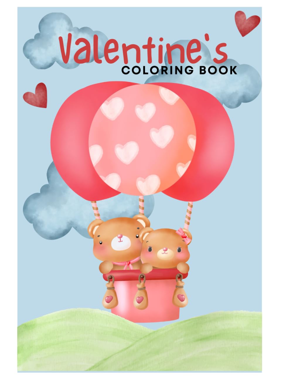 Bears in Love: A Valentine’s Hot Air Balloon Coloring Story