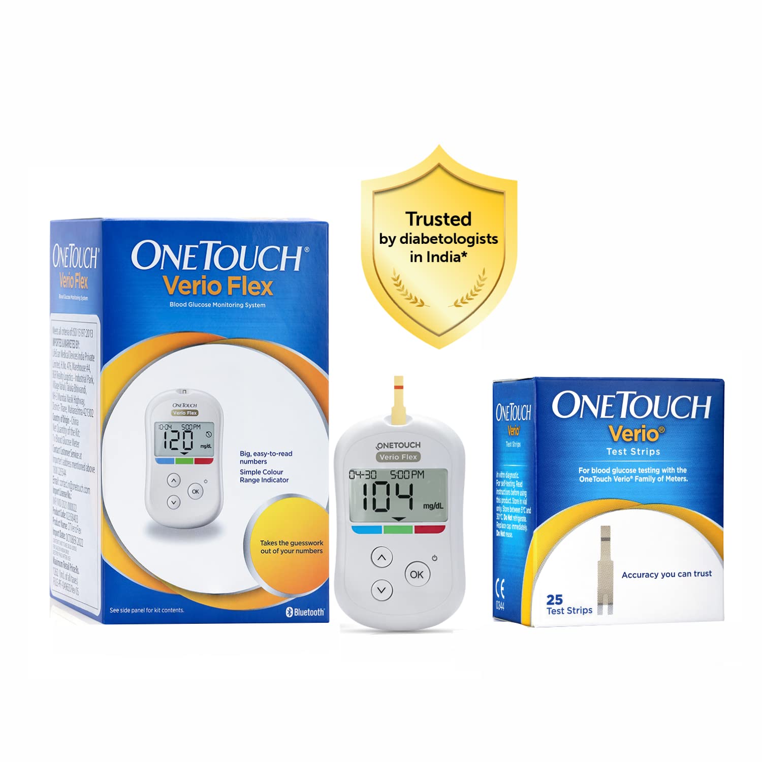 Buy Verio Flex Blood Glucose Monitor ValuePack (Free10 strips + 10 lancets + 1