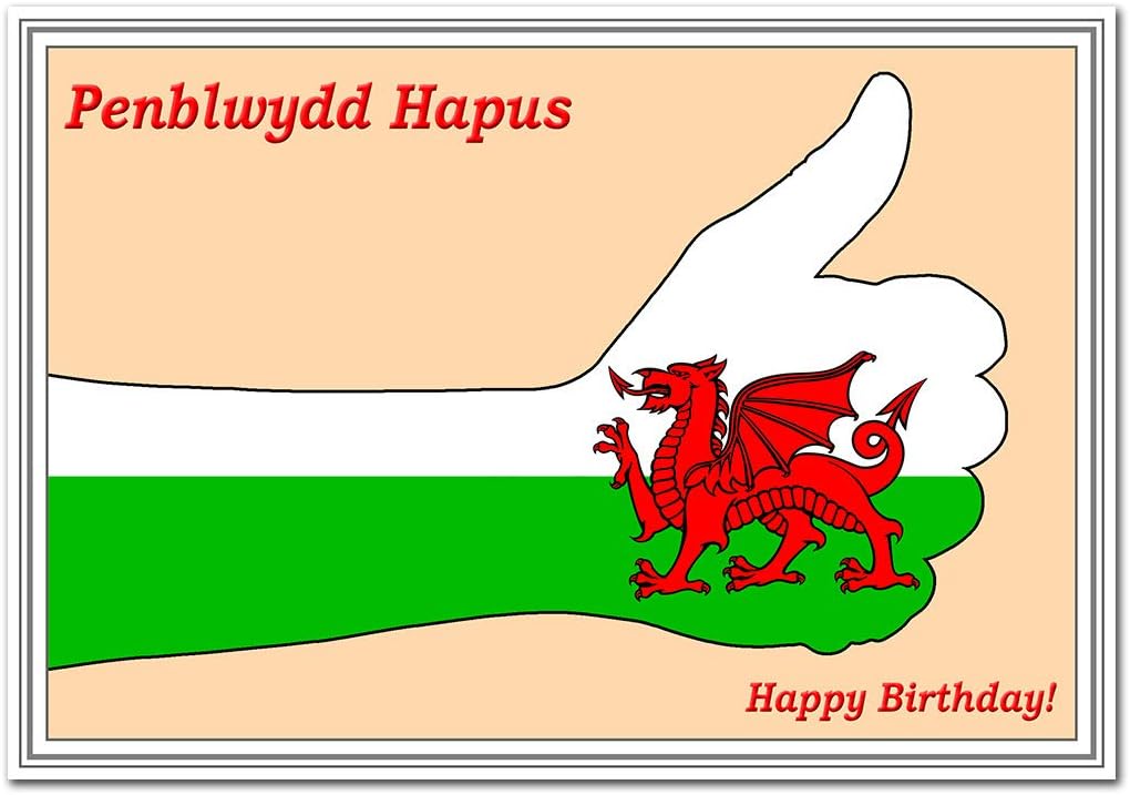 Welsh Birthday Cards Penblwydd Hapus Bilingual Happy Birthday
