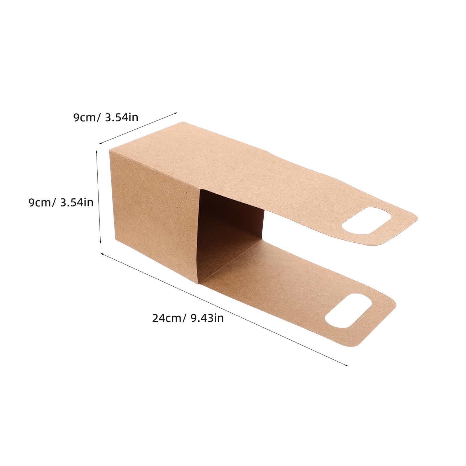 Healeved 30pezzi Portabevande in Carta Kraft con Manico Scatola Portatile Usa e Getta per Caffè Bevande Calde e Snack