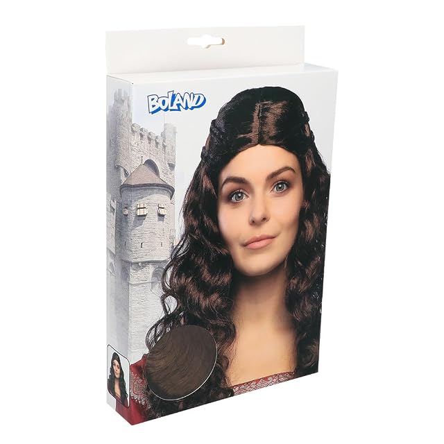 Foto 4 de 4 de Boland 85717 - Peluca damisela, pelo sintetico castaño con rizos, accesorios para disfraces de carnaval…