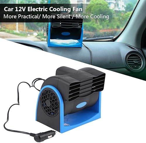 Miniatura 2 de Dweekiy Ventilador de enfriamiento para coche, auto vehículo de coche 12V ventilador de refrigeración eléctrico mini velocidad ajustable silencioso