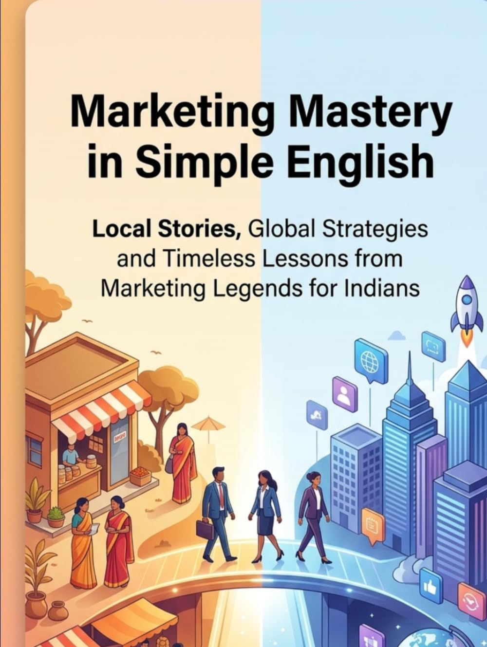 Marketing Mastery in Simple English: Local Stories, Global Strategies and Timeless lessons from Marketing legends for Indians
