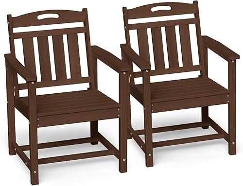 Miniatura 22 de Ciokea HDPE - Juego de comedor al aire libre, juego de mesa y sillas de patio de 7 piezas con agujero para paraguas, juegos de comedor de patio para