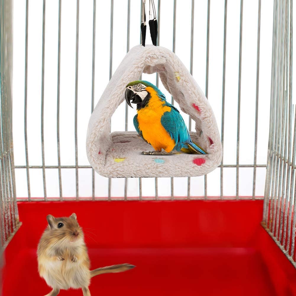 Pluszowe gniazdo dla ptaków Hamster Chomik Wiszące łóżko Klatka dla papugi Papużka falista Papuga Nimfa Conure Sugar Glider (S)