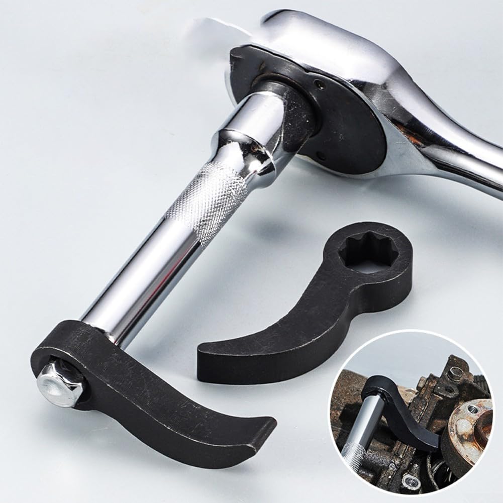 Oniissy Testa adattatore per barra di porco da 14 mm per strumento di riparazione auto con design a doppia interfaccia, testa adattatore a leva per manutenzione auto, 14 mm, per strumento di rimozione