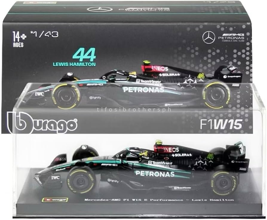 Bburago - 1/43 Scale Model Compatible with Mercedes-AMG Petronas