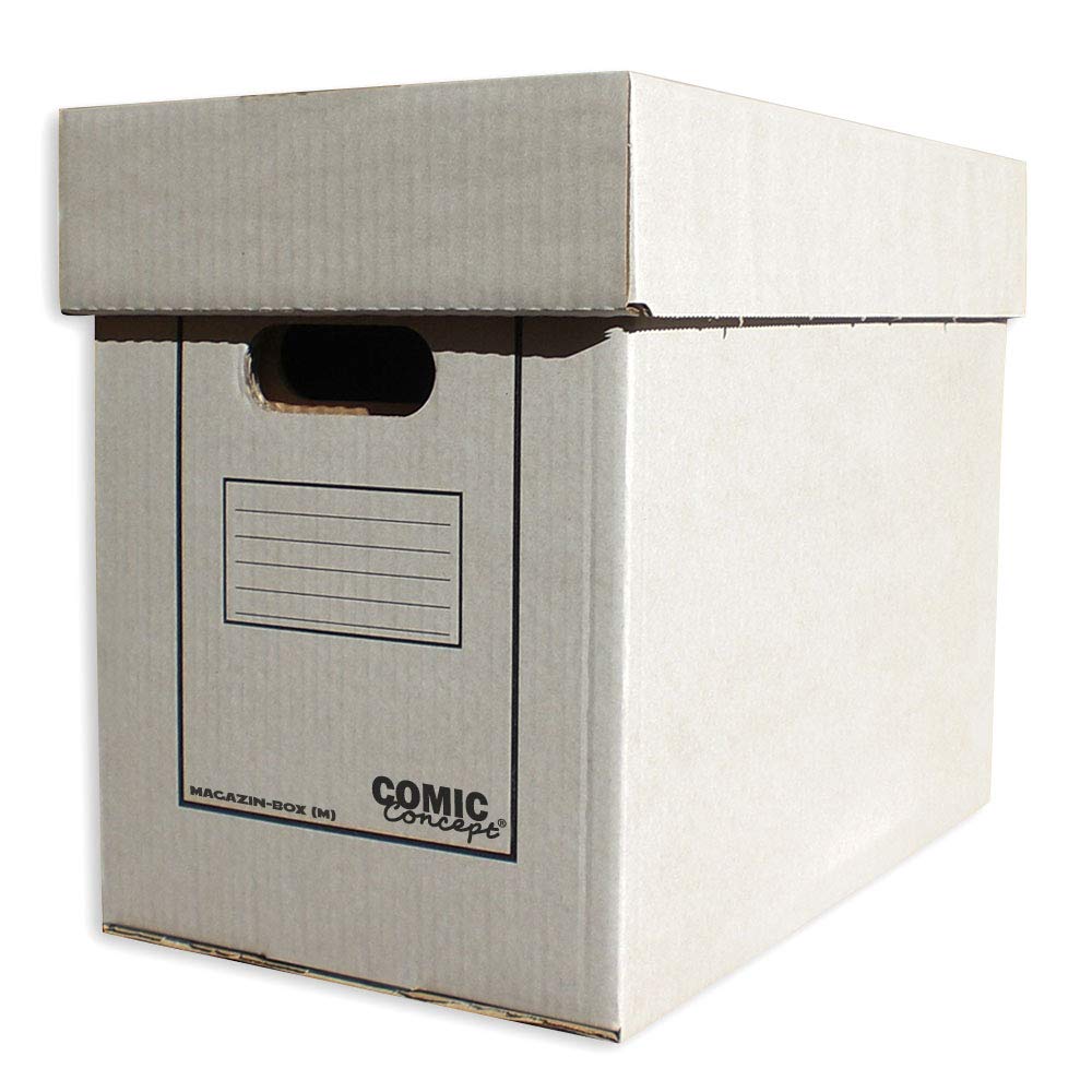 Comic Concept Set 5X Magazin & Alben-Box, mit Deckel, stapelbarer Karton