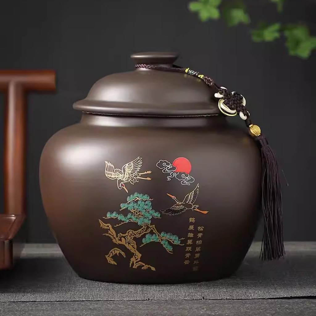 Organizator torebki herbata puszka duży fioletowy piasek cyny uszczelnione puszki do przechowywania białej herbaty Pu'er ceramiczne Retro uszczelnione cyny organizator herbaty pojemnik do