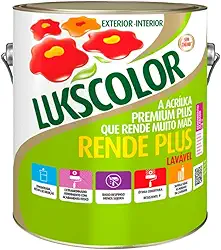 Tinta Acrílica Premium Lavável Rende Plus Lukscolor 3,6l (Oceano)