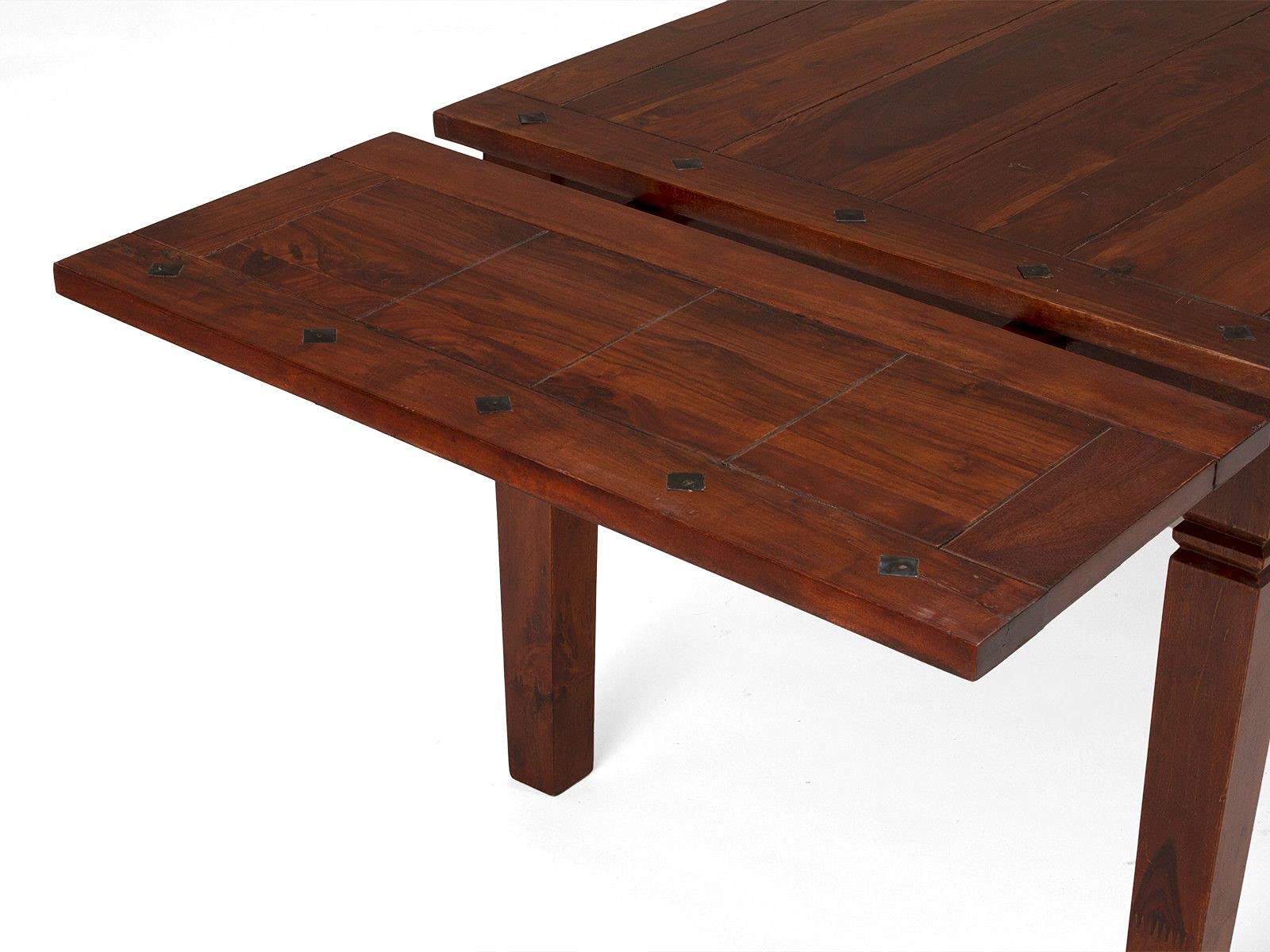 Woodkings Ansteckplatte Texas aus massiver Akazie – Tischverlängerung rechteckig mit verstellbaren Holmen – 40 x 90 cml