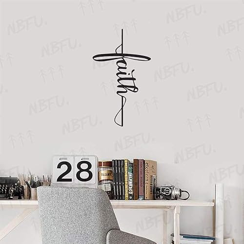 Miniatura 5 de Dios Fe Cruz (negro) (juego de 2) calcomanías de vinilo impermeables de alta calidad para teléfono portátil, accesorio de teléfono, casco, ventana,