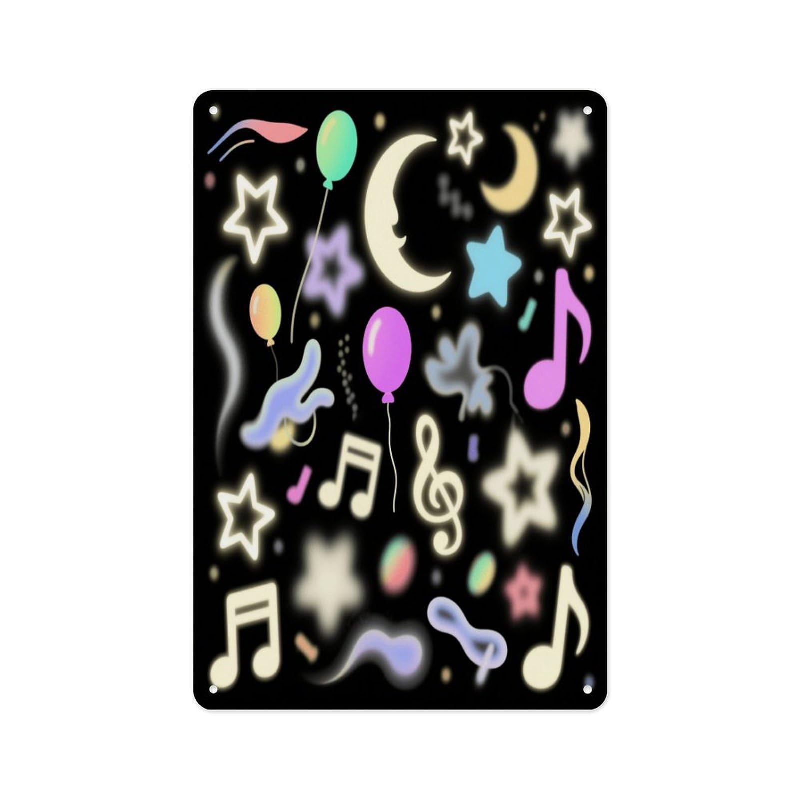 Fekiloot Style Irregular Pattern Wall Decor Metal Signs Tin Signs Poster