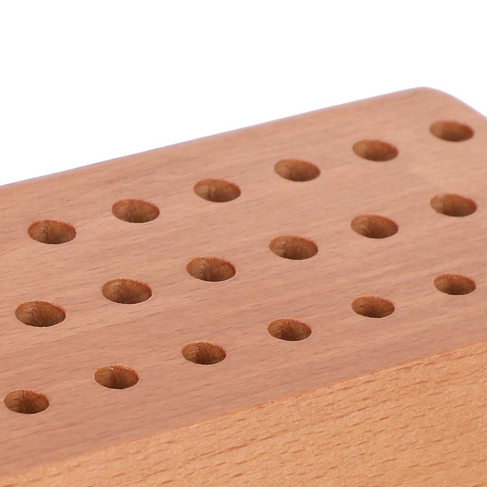 Supporto per Utensili in Legno per Cacciavite, Supporto in Legno per Riporre Oggetti con 30 Fori, Comodo e Durevole
