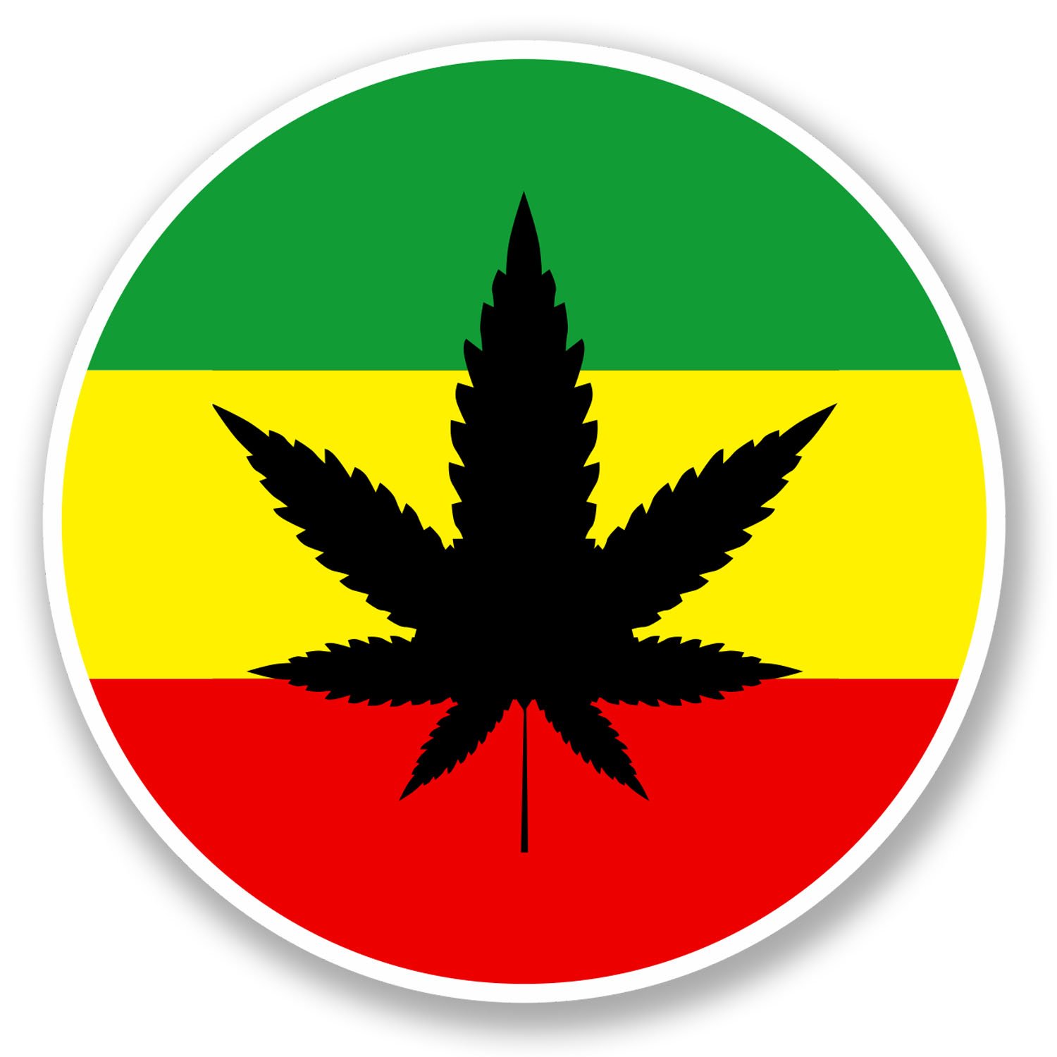 Destinationvinyl Multi 2 X Rasta Weed Jamaica Vinyl Sticker Bike Laptop Travel Marijuana Cannabis #4758 (10Cm X 10Cm)
