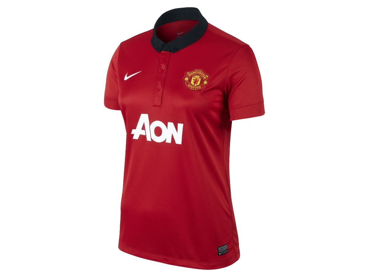 Nike Manchester United Womens Short Sleeve Home Jersey (Diablo Red)- 2014/14