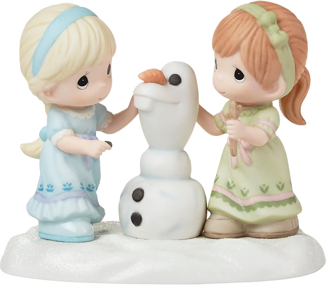 - 222025 Disney Showcase Frozen Building A Snowman is Better with You Disney Frozen Bisque Porcelain Figurine