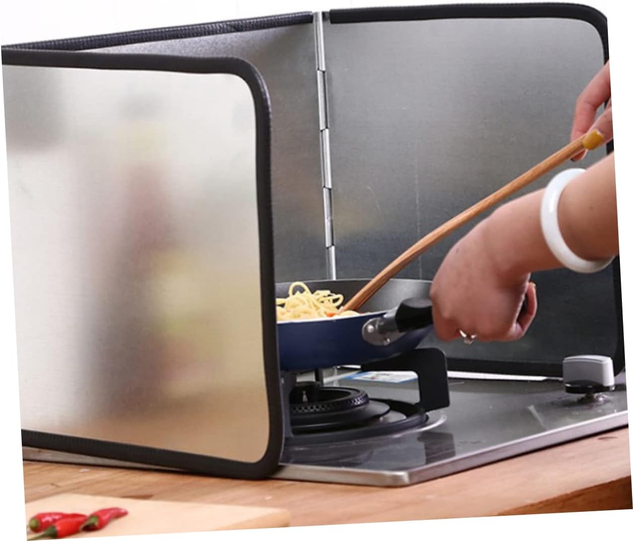 Aluminum Foil Board Oil Guard Stove Top Cover Grease Collector Oil Splatter Guard Stove Shield Easy to Clean Heat