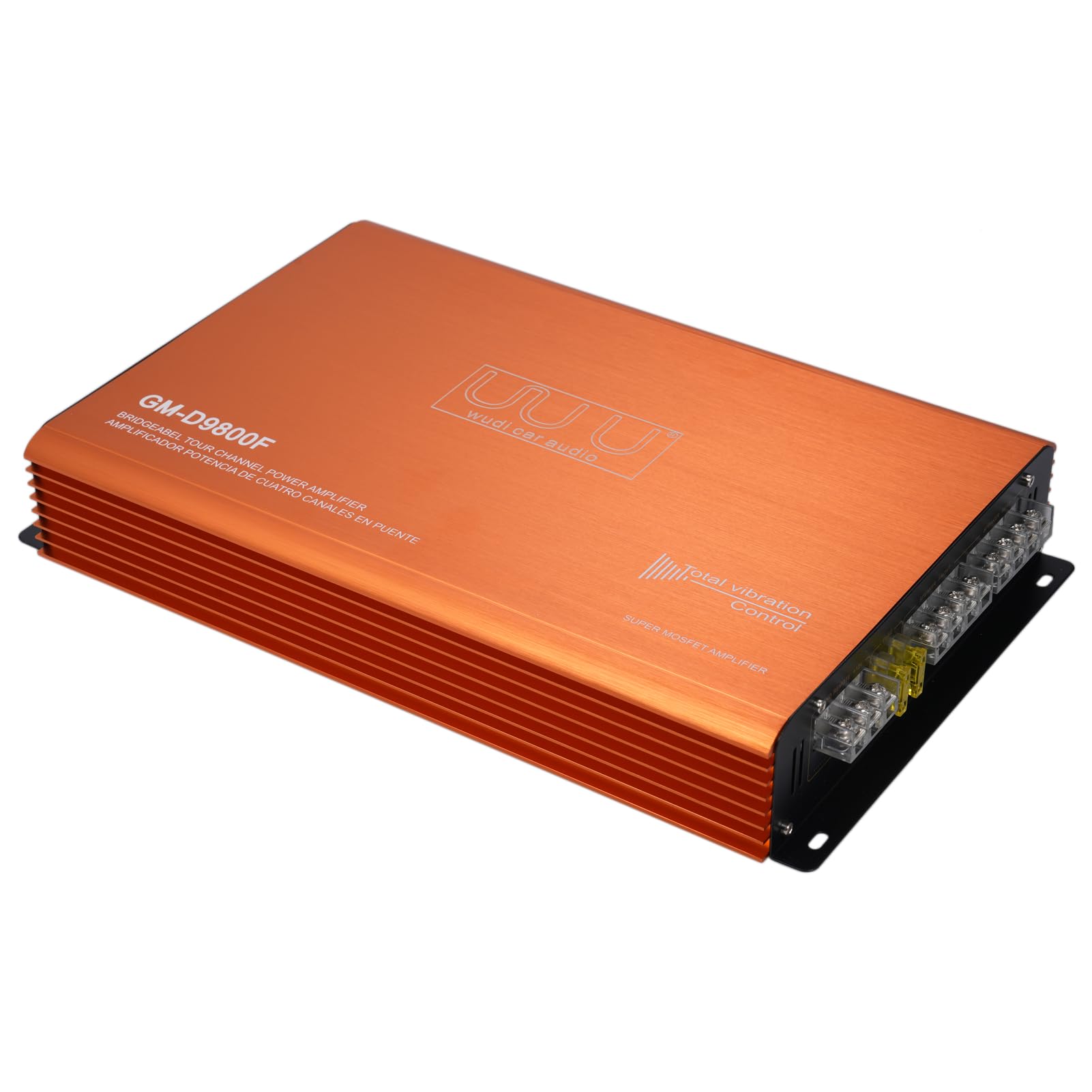 Shkalacar Amplificatore per Auto, Amplificatore a 4 Canali, Potenza 4x100 W 4-16 Ohm, Scanalature di Dissipazione del Calore, Amplificatore Audio per Auto a compatibilità