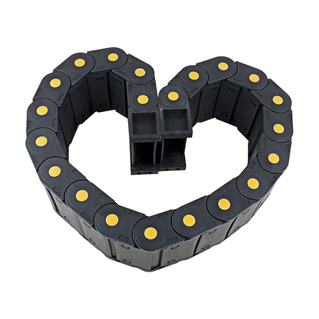 sourcing map R55 25mm x 77mm Plastic Closed can Open Cable Drag Chain Wire Carrier 1M Long