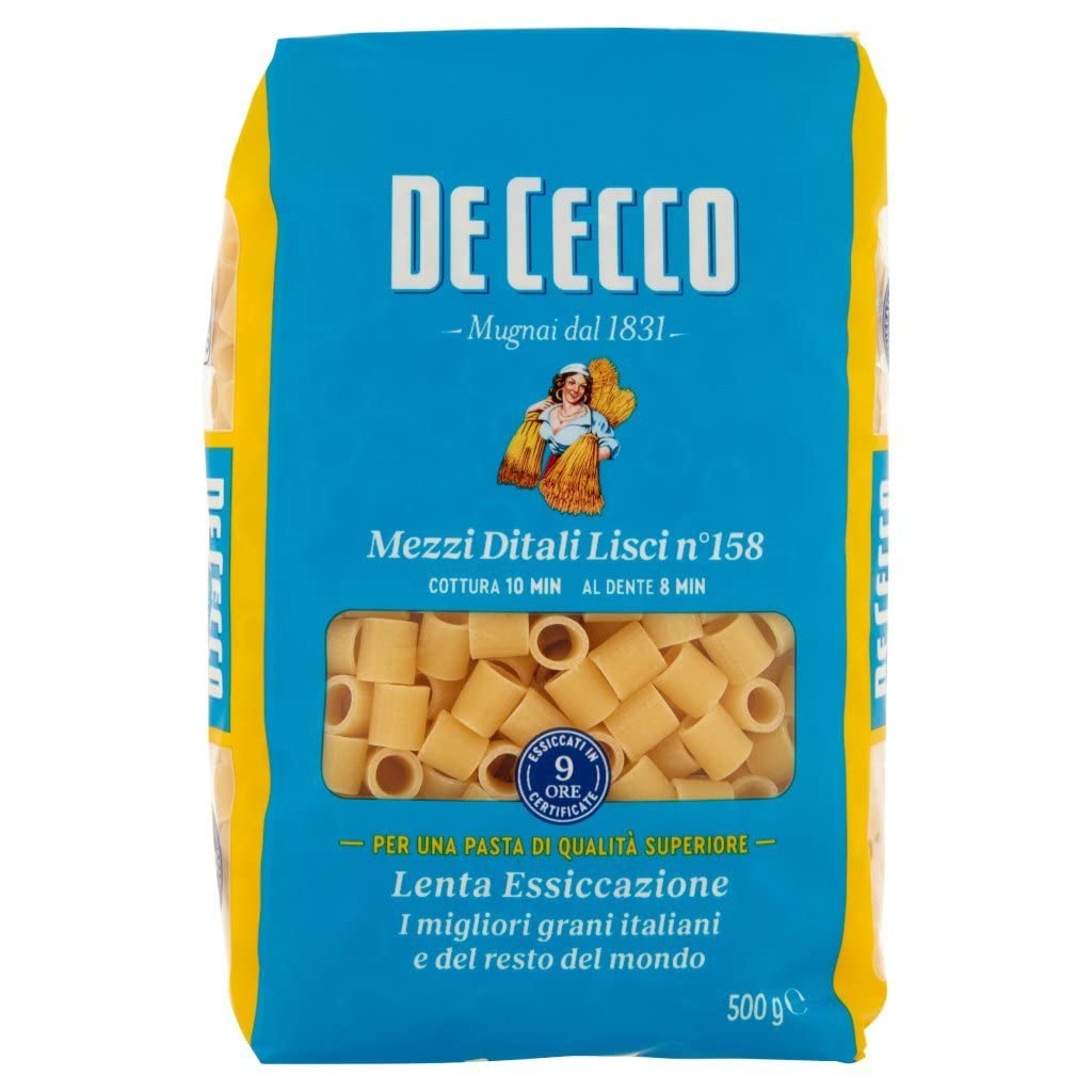 Italian Gourmet Mezzi Ditali Lisci N°158 pasta italienische Nudeln 24 x
