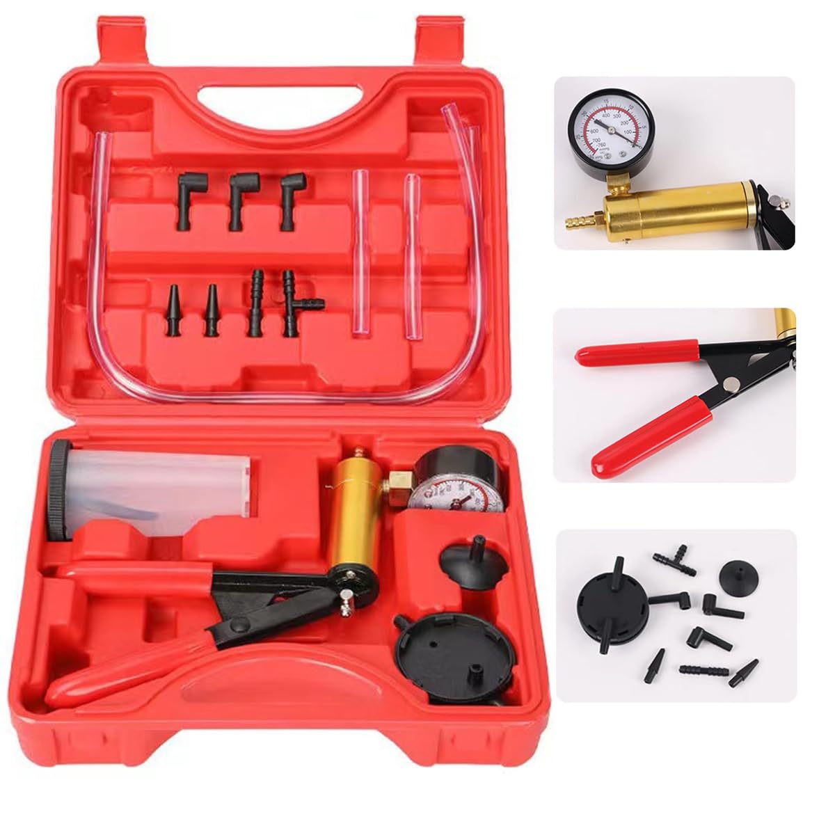 Kit di filtraggio sottovuoto da 1000 ml, per laboratorio di filtrazione sotto vuoto, con pompa di filtrazione sottovuoto, boccetta filtrante, imbuto Buchner, carta da filtro, tubo in gomma e tappo