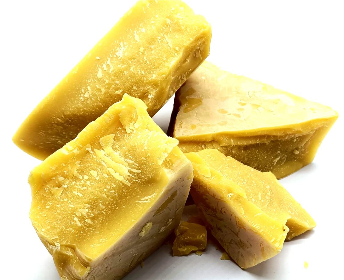 Cera d'Api Giallo Puro in Blocchi - 200gr - Prima Qualità 100% Naturale - Confezionata in un Sacchettino con Zip Richiudibile (200)