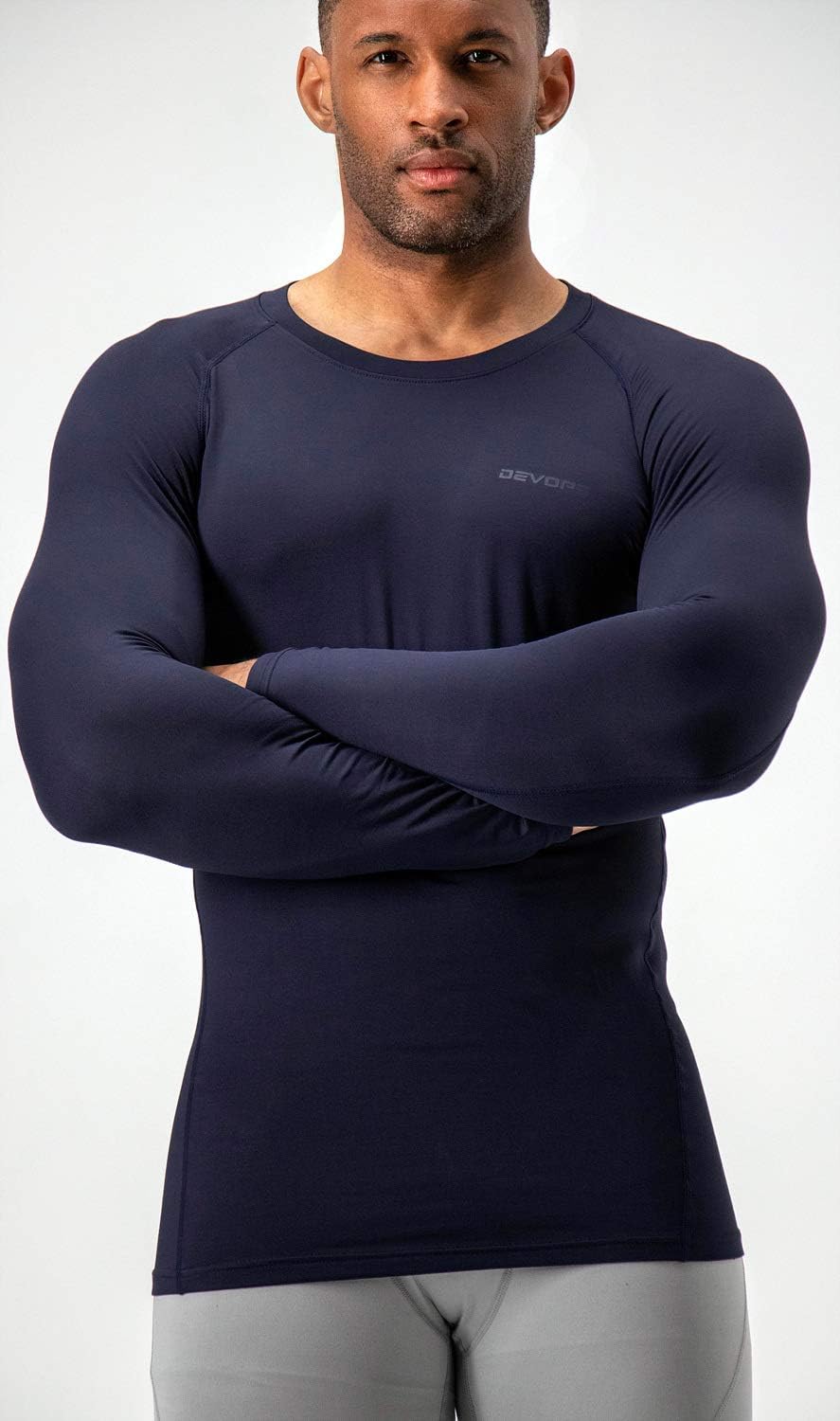 DEVOPS 2 Pack Men's Thermal Long Sleeve Compression Shirts - Image 5