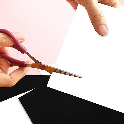 Miniatura 7 de Whaline 30 hojas de 8.5 x 11 pulgadas, color blanco y negro, papel de papel de álbum de recortes de núcleo sólido para impresión, suministros de