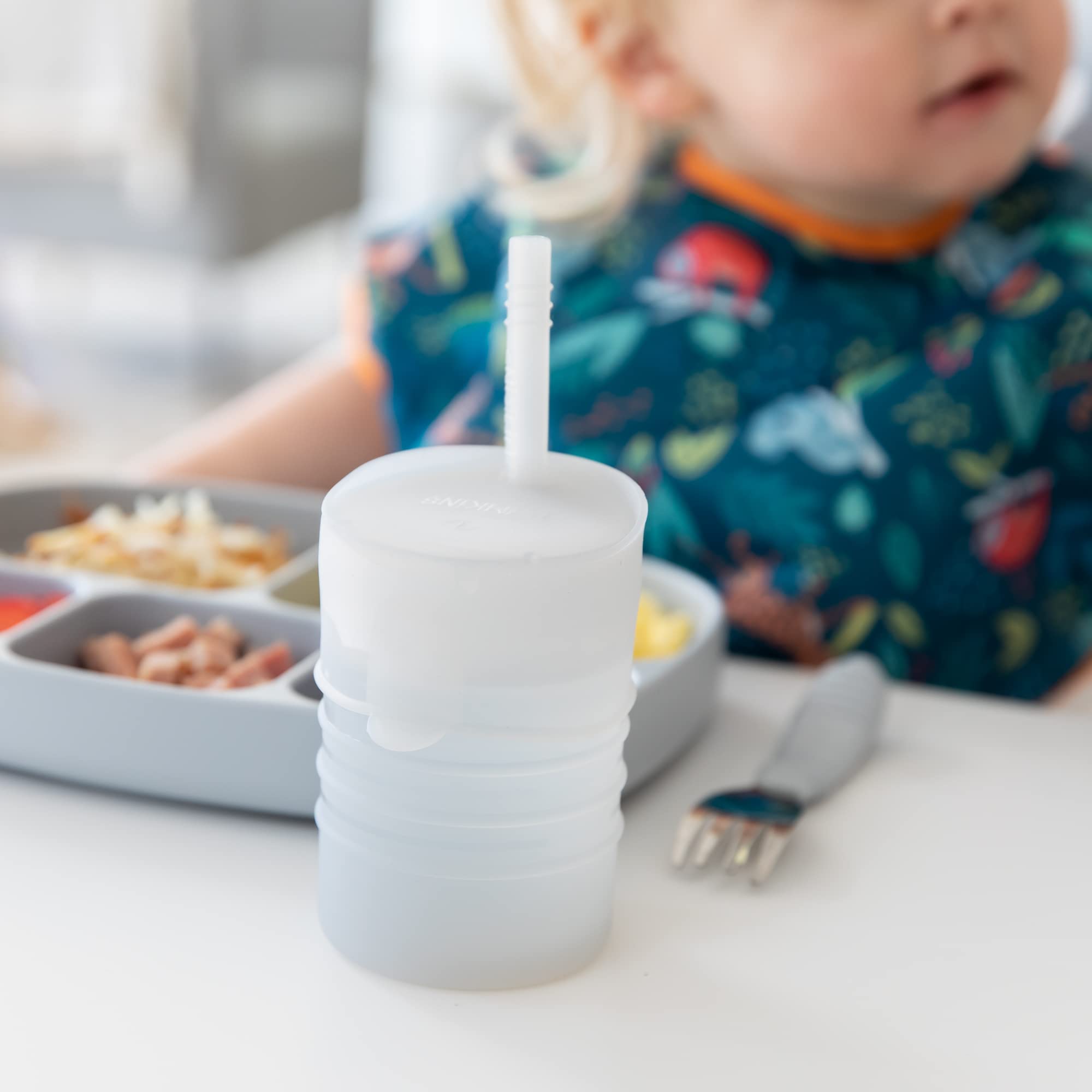 Bumkins Baby and Toddler Cups, Sippy Cup with Straw, Spill Proof, Transition Cup for Babies Ages 1 Year Up, Sip from Lid - Image 2