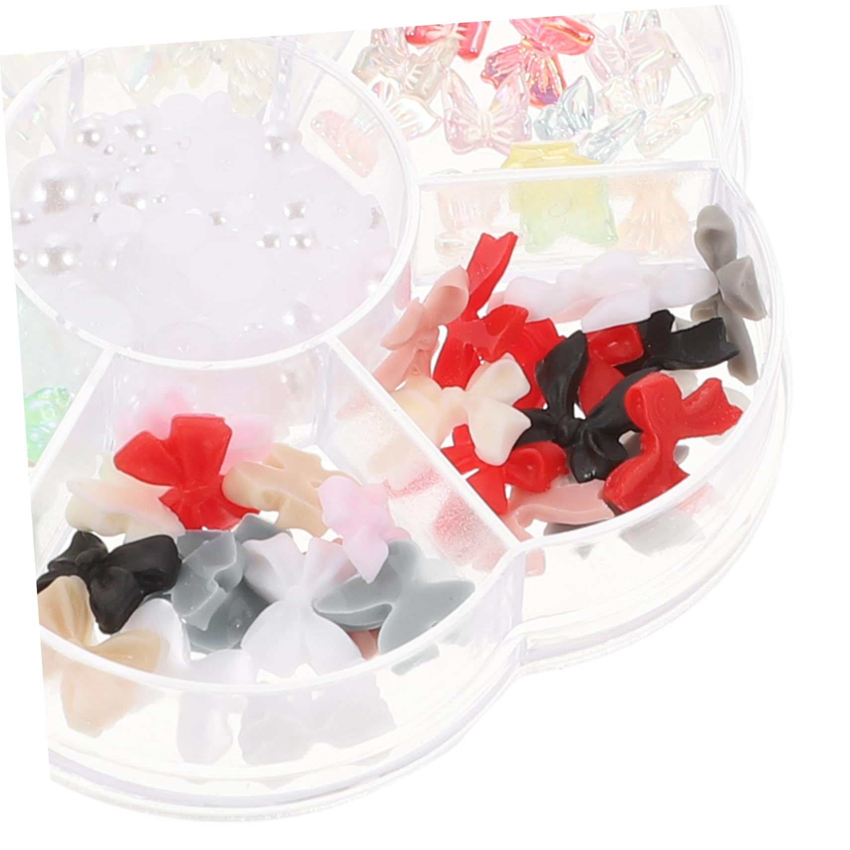 Healeved Charms De Manucure Forme De Nœud Et Décorations Pour Avec Perles De Boîtes De Charms Remplaçables Pour Nail Art