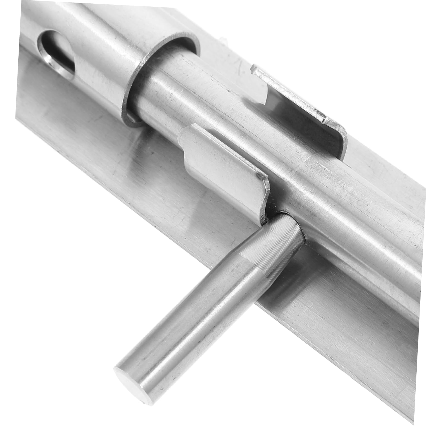 Loquet de Porte de Grange en Acier Inoxydable Argenté, Verrou Renforcé