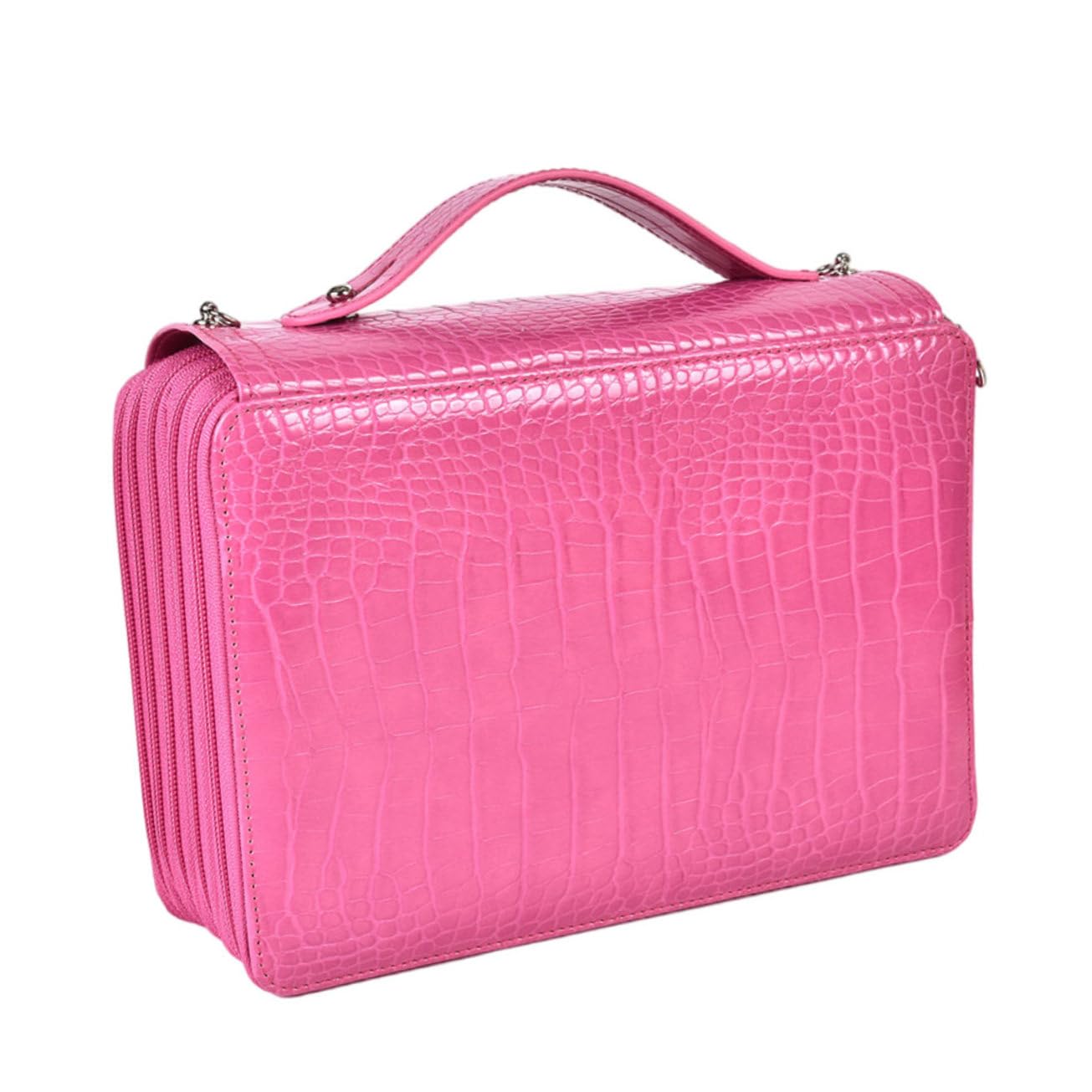 Borsa Porta Cancelleria in Pu e Poliestere Astuccio Cerniera Portatile Grande Capacità per Matite Cancelleria e Materiale Scolastico