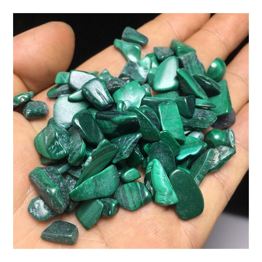 Regalo Natural malaquita Grava Arenisca Piedra de Cristal Piedra de Acuario, Piedra de decoración de jardín for dingchi Espécimen Mineral de Piedra (Size : 200g)