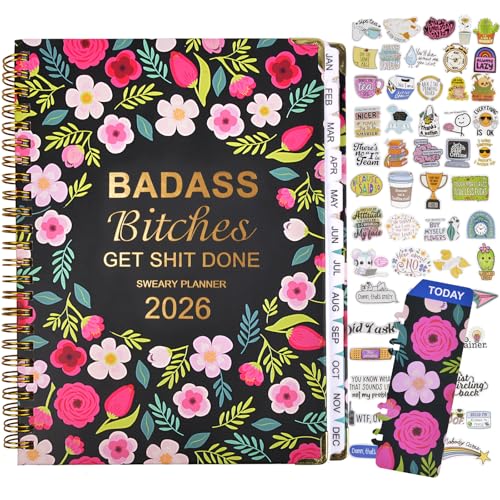 Badass Bitches Get Shit Done Sweary A5 Planner 2026-6.2 *