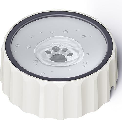 Miniatura 9 de Tazón de agua para perro sin derrames 70oz/2L Dispensador de gran capacidad antideslizante sin salpicaduras, tazón para mascotas con alimentación