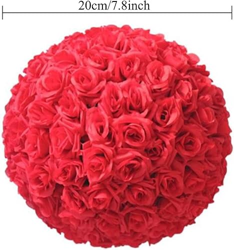 Miniatura 3 de YLBFJXK Paquete de 10 bolas de flores artificiales para centros de mesa, nupciales, bodas, fiestas, centros de mesa, decoración de 7.8 pulgadas,