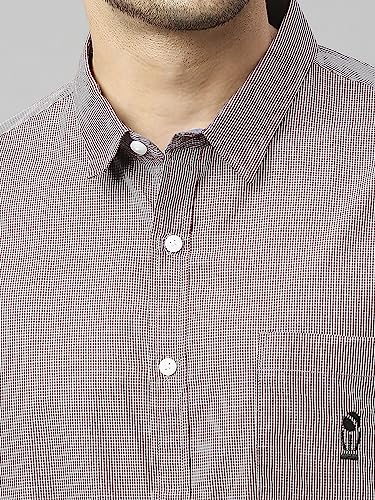 Image of Thomas Scott Mens | Half Sleeve Checkes | Printed | Slim Fit | 100% Cotton | Spread Collar | Shirts