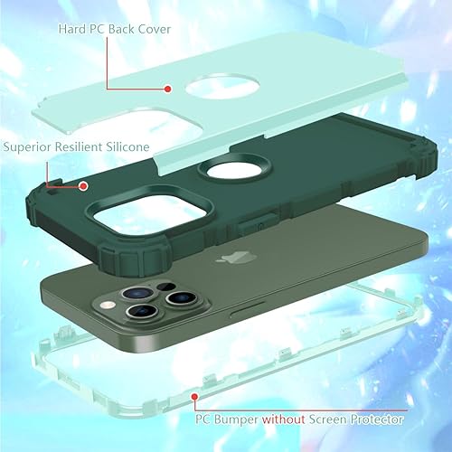 Miniatura 5 de Casewind Funda para iPhone 13 Pro Max, bonita funda protectora 3 en 1 resistente a prueba de golpes para mujeres, niñas y hombres, de policarbonato