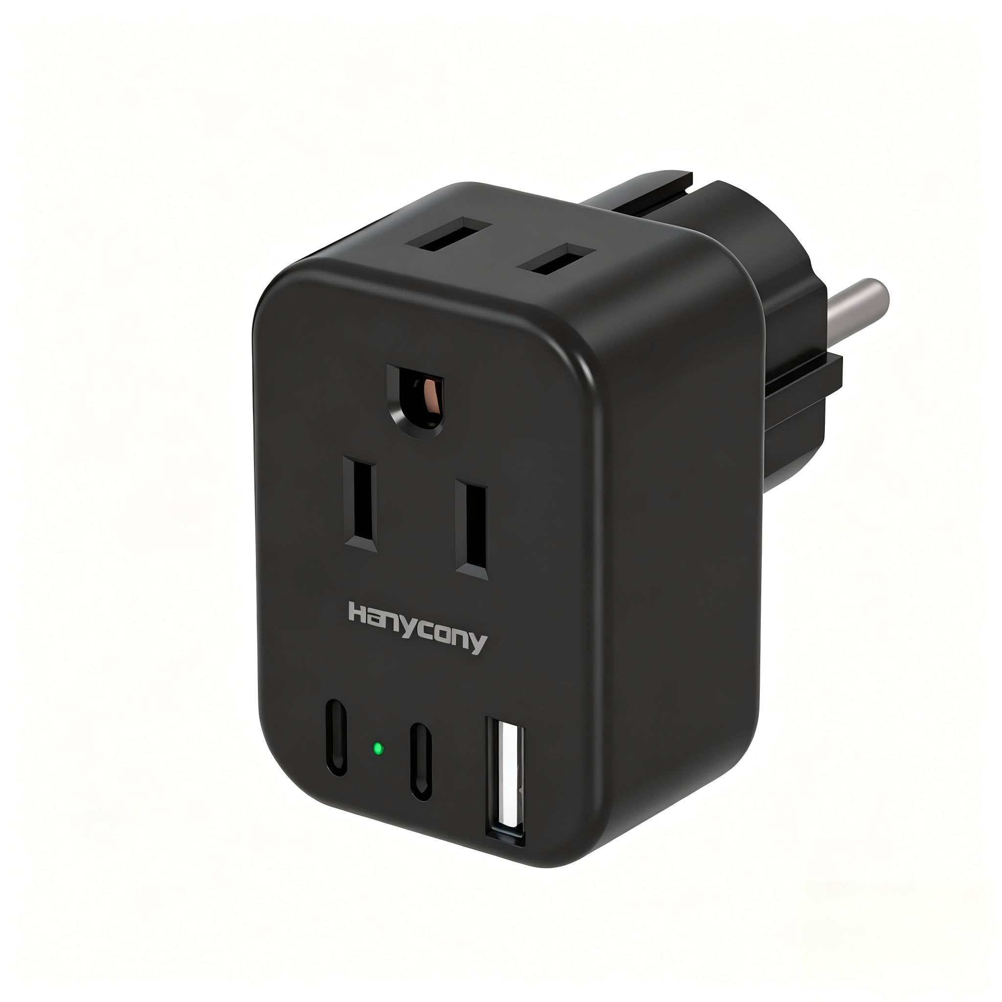 Type E/F Europe Travel Plug Adapter, US to Germany France Spain South Korea