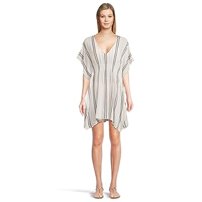 BECCA Radiance Plunge Tie Front Tunic Cover Up Women