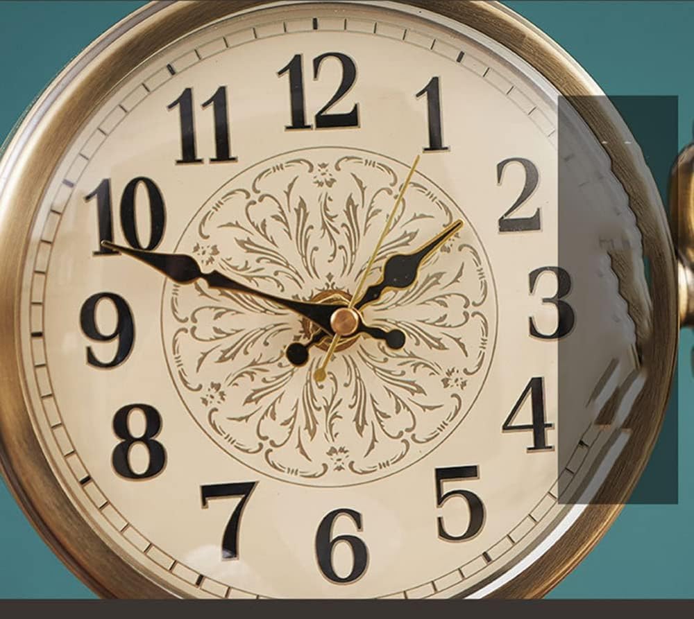 Mantel Clocks, Bedroom Decor Desk Clock, Retro Desk Clock, Fireplace Clocks, Silent and Non-Ticking, Antique Clock, Easy to Read in The Office