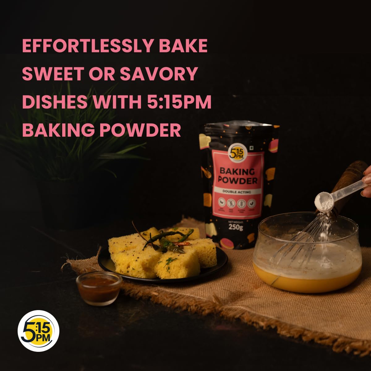 5:15PM Baking Powder 250g | Double Acting Powder | All Purpose Leaving Agent | Baking Powder for Cake Making & Breads, Muffins, Pizza - Image 5 thumbnail