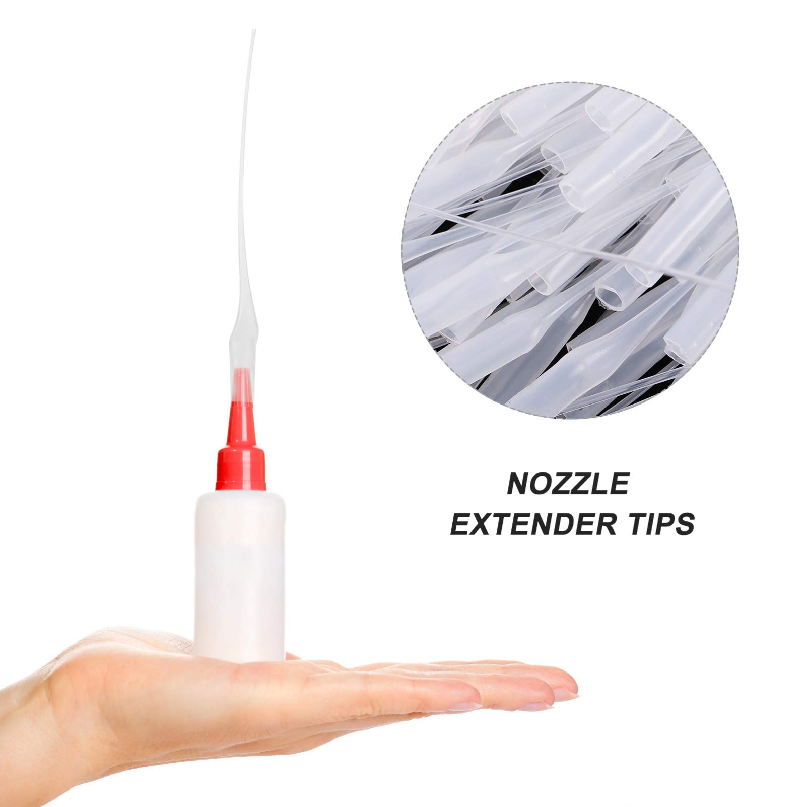 KICHOUSE 500Pcs Precision Applicator Tips for Glue Extender Glue Dispensing Tubes for Craft Supplies for Handicrafts and Model Lovers Single Use High Precision