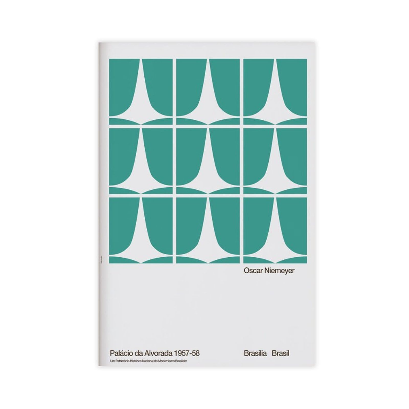 GJtyRFH OSCAR NIEMEYER Palacio Da Alvorada Mid Century Modern Brazil Modernist Brasilia Canvas Art Wall Decor Posters Home Bar Restaurant Garage Cafe Logo Gift 20" L X 30" W