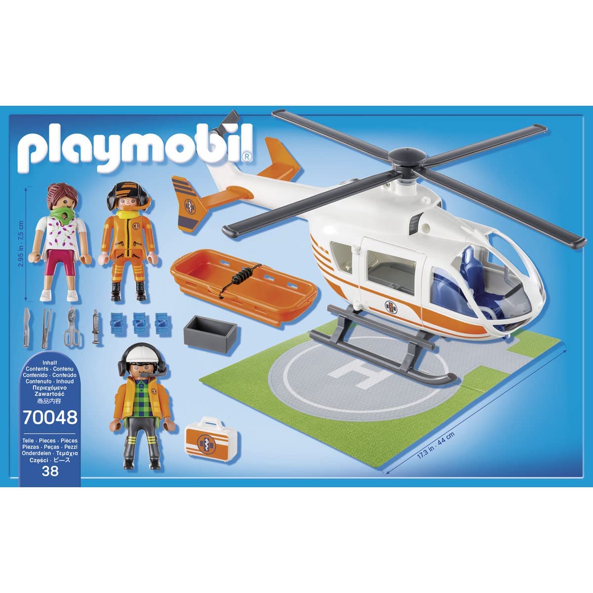 PLAYMOBIL City Life 70048 Helicóptero de Rescate, A Partir de 4 años