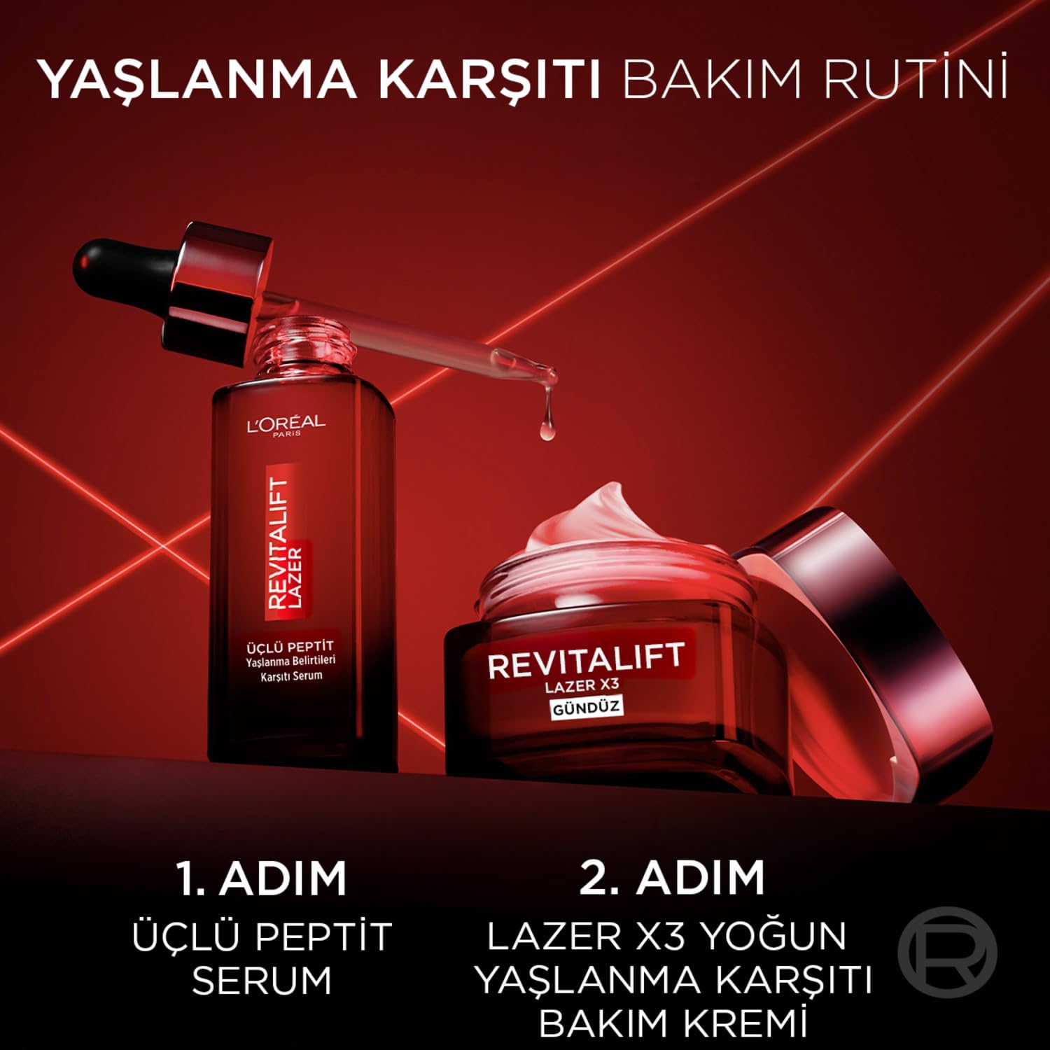 L'Oreal Paris Revitalift Lazer Yaşlanma Belirtileri Karşıtı Üçlü Peptit Bakım Serumu